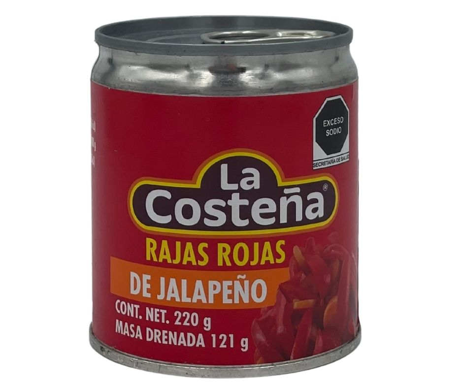 La Costeña Jalapeños Rajas Rojas 220g