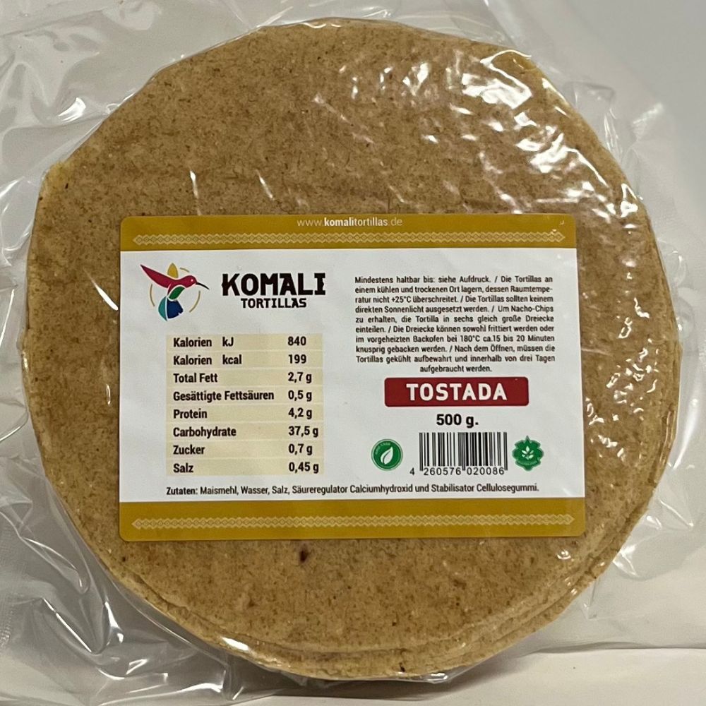 Komali Tortilla Mais tostada 500g