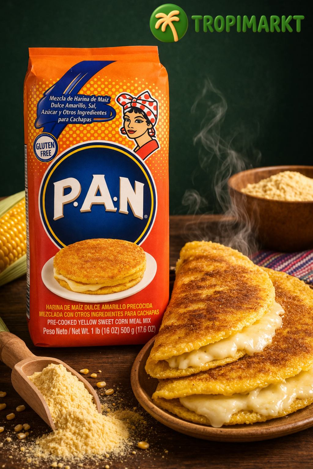 Maismehl PAN Cachapas chocolo  - Süß (500 gr)