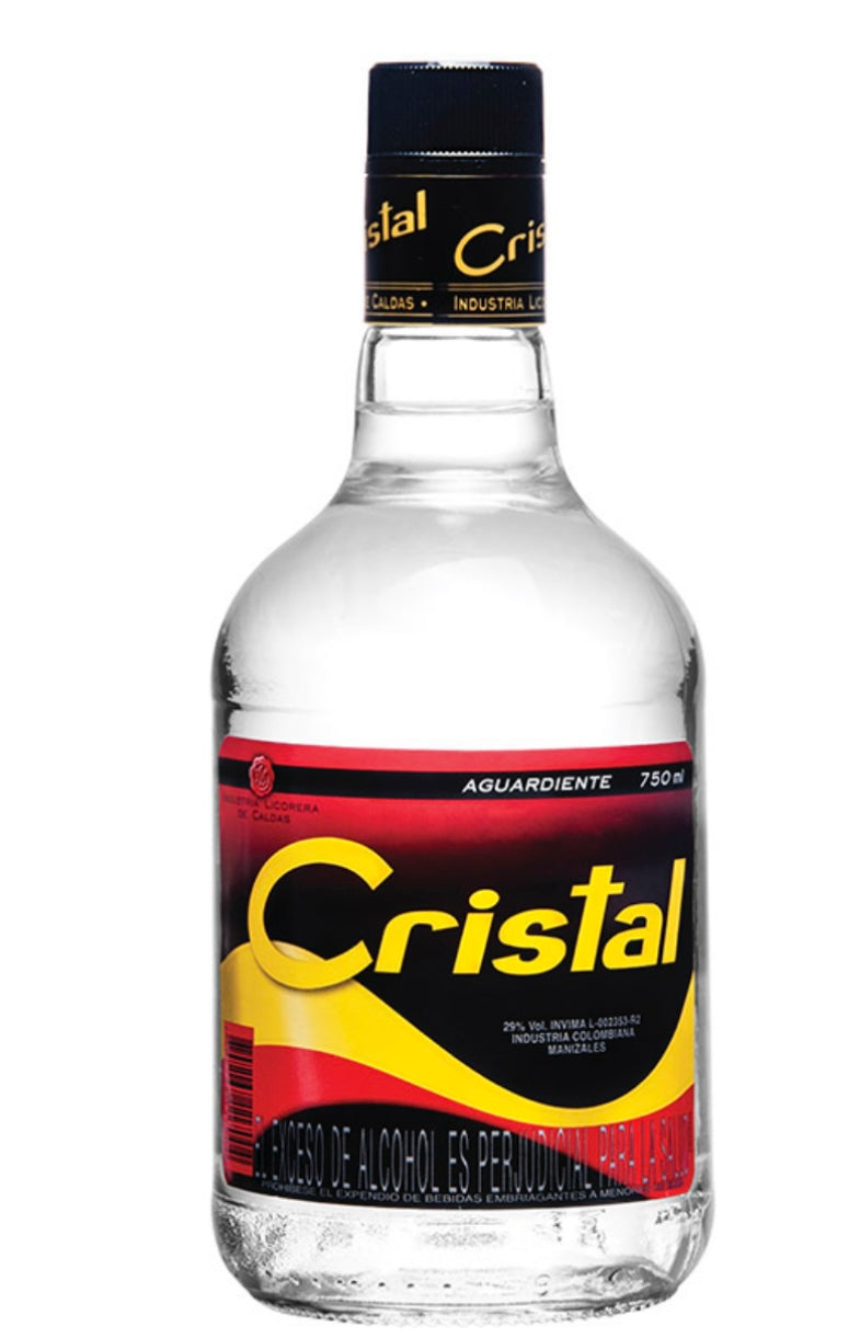 Ron de caña de azúcar de Colombia (Cristal - Aguardiente)