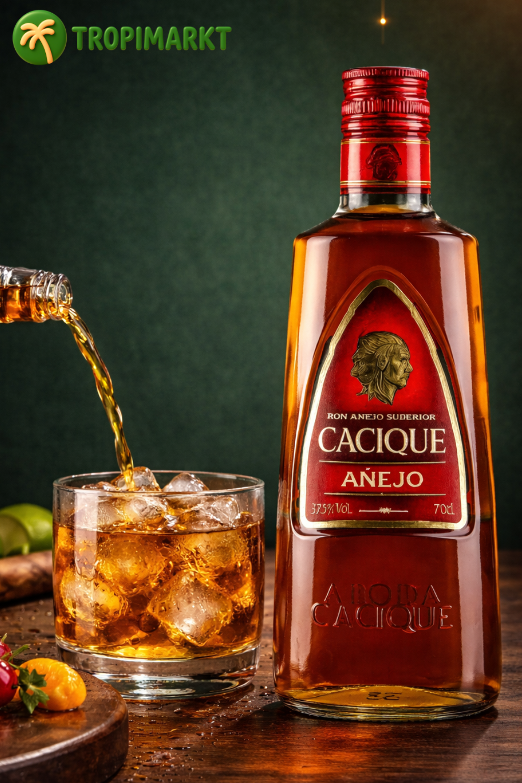 Brauner Rum aus Venezuela (CACIQUE  Ron Añejo 700ml)