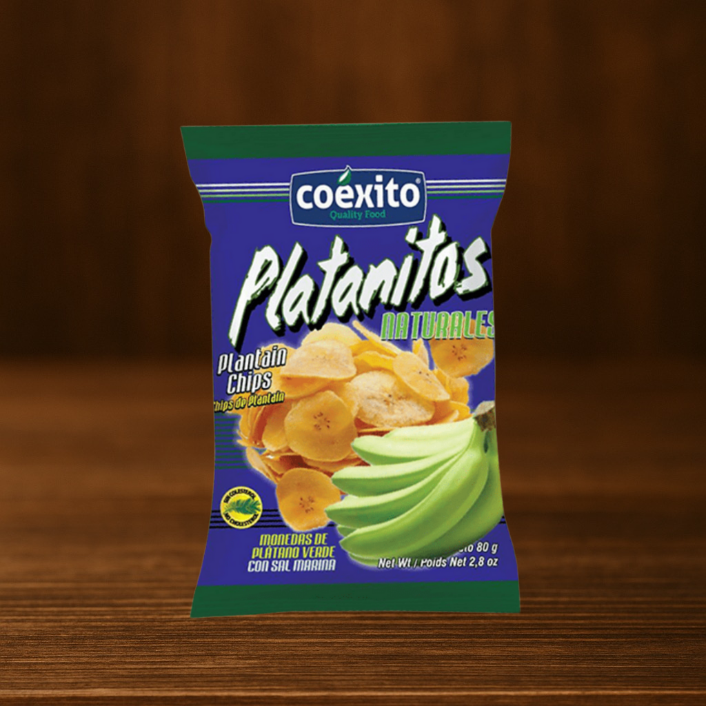 Cooking banana chips with salt (Coexito Platanitos con sal 230 g)