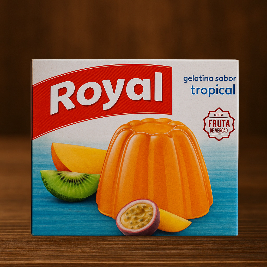 Royal Gelatine Passion Fruit (Gelatina sabor maracuya) 114g