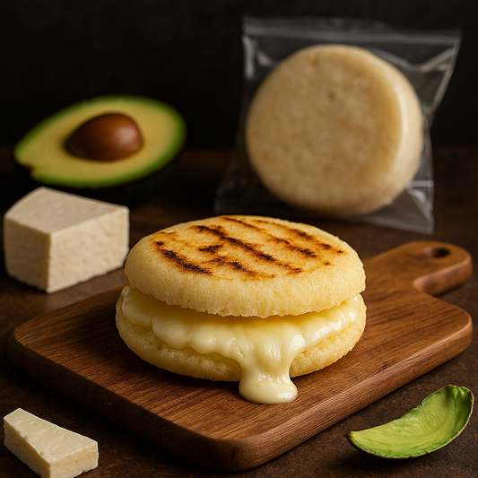 Corn mildew with cheese (arepas de queso)