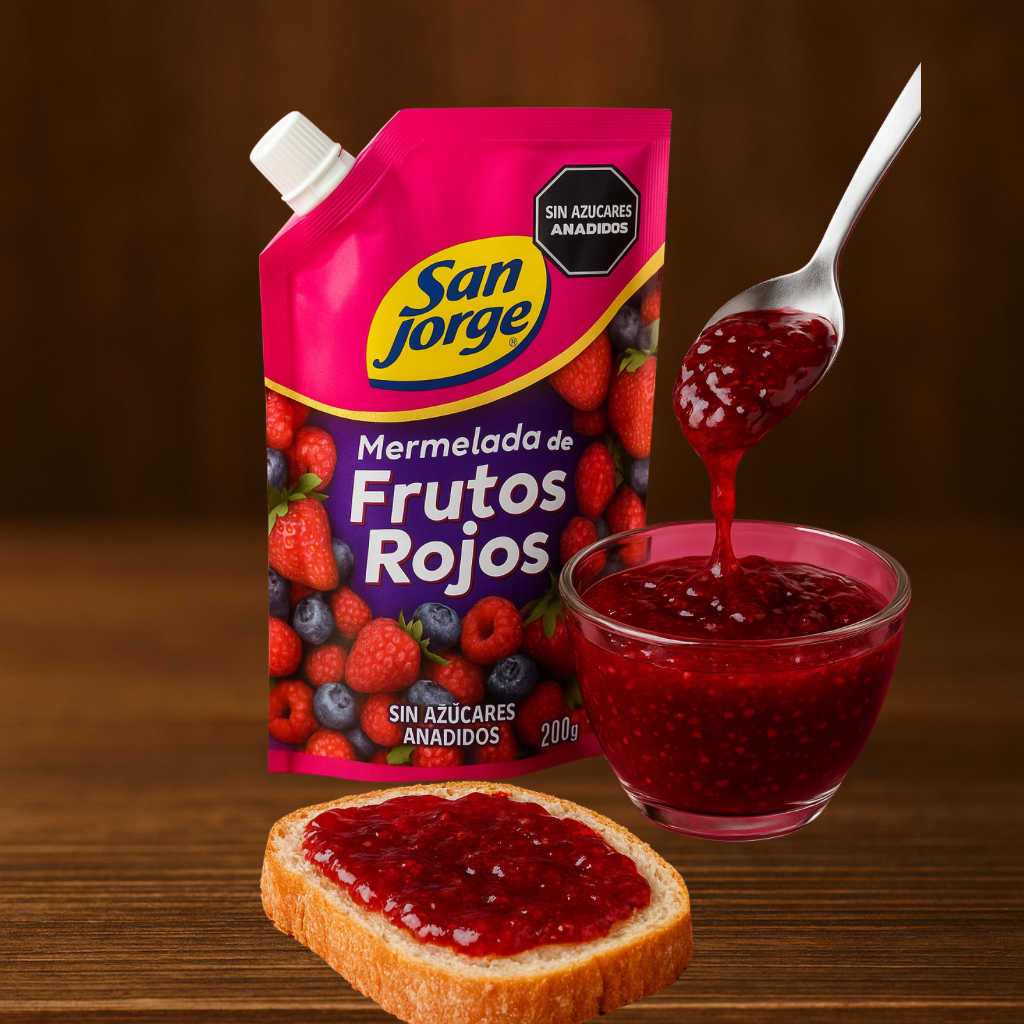 Jam Red Fruits (Melada San Jorge Sabor Frutos Rojos Dypack X 200 G)