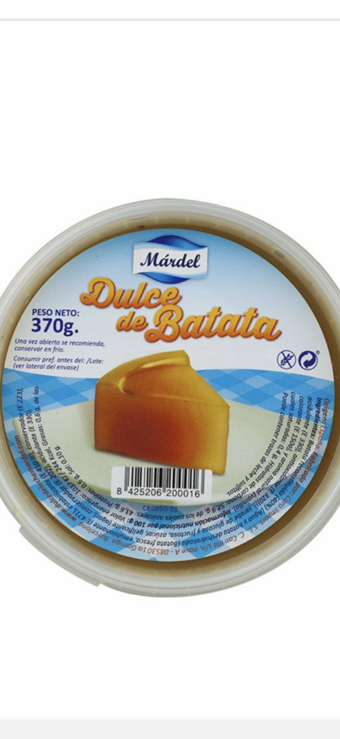 Dulce de Batata 370g